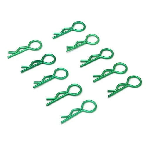 Hobbytech 1/10 Scale Body Clips - Green (10pcs) - Hobbytech Toys