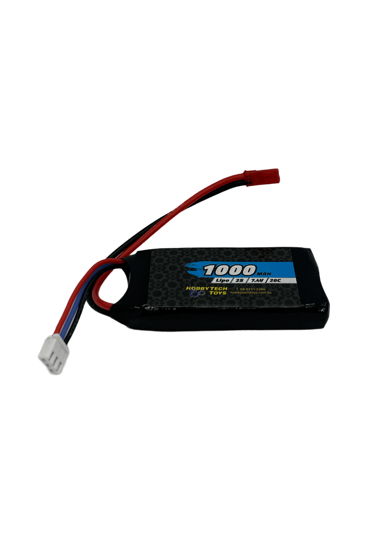 Hobbytech 1000mah 2S 7.4v 20C Lipo Battery - JST - Hobbytech Toys