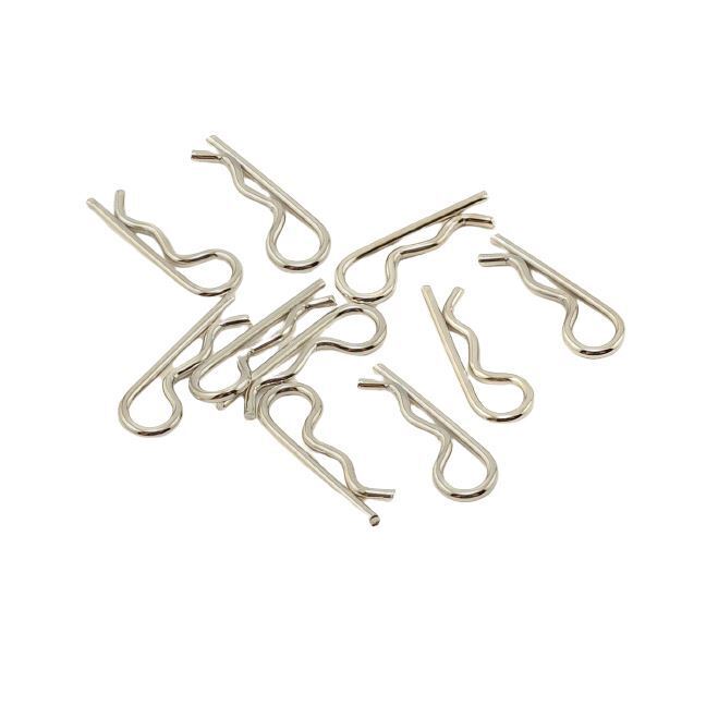 Hobbytech 1/16 Scale Body Clips - Silver (10pcs) - Hobbytech Toys