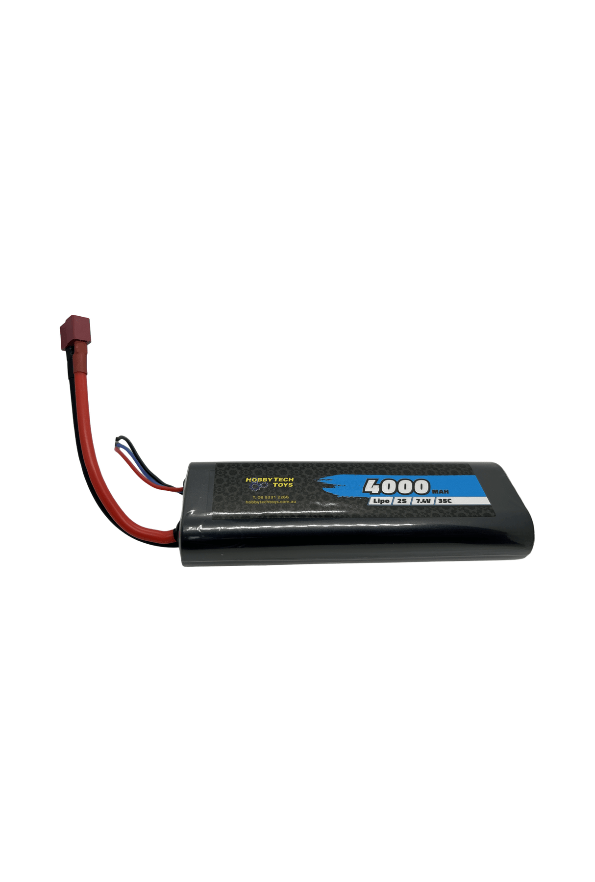 Hobbytech 4000mah 2S 7.4v 35c Hardcase Round Shoulder Lipo Battery - Deans - Hobbytech Toys