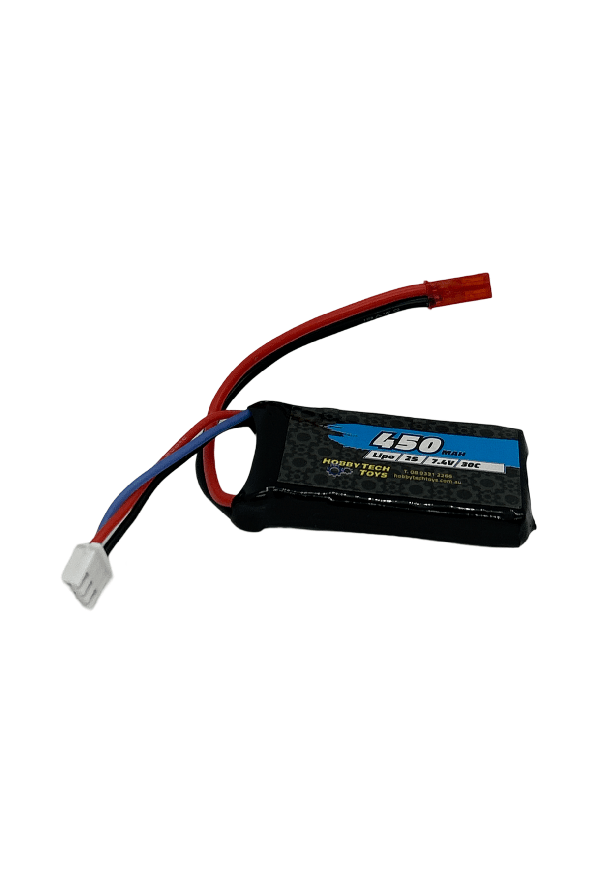 Hobbytech 450mah 2S 7.4v 30c Softcase Lipo Battery - JST