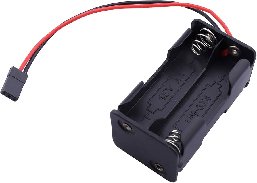 Hobbytech AA Battery Box - Holds 4 Batteries - JR Plug
