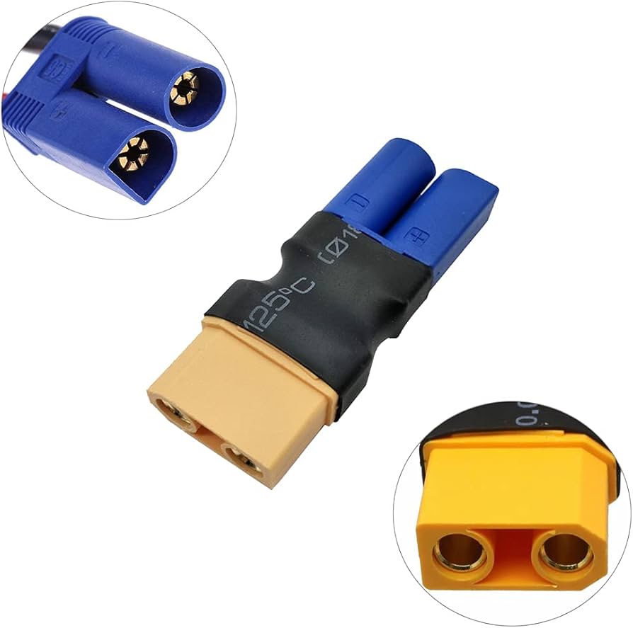 Hobbytech EC5 Male To XT90 Female One Piece Adaptor (1)