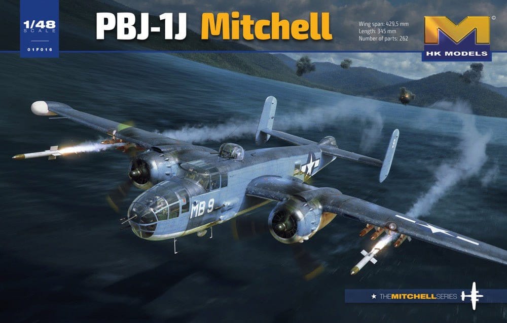 Hong Kong Models 1/48 B - 25 PBJ1 Plastic Model Kit - Hobbytech Toys