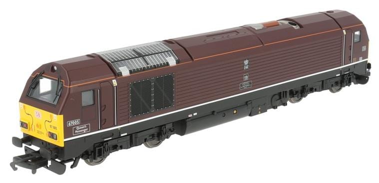 Hornby R30323 OO Scale Railroad Plus DB Class 67 Bo-Bo 67005 Queens Messenger - Era 10 - Hobbytech Toys
