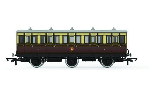 Hornby R40306 OO Scale GWR 6 Wheel Coach 3rd Class 2523 - Era 2/3 - Hobbytech Toys