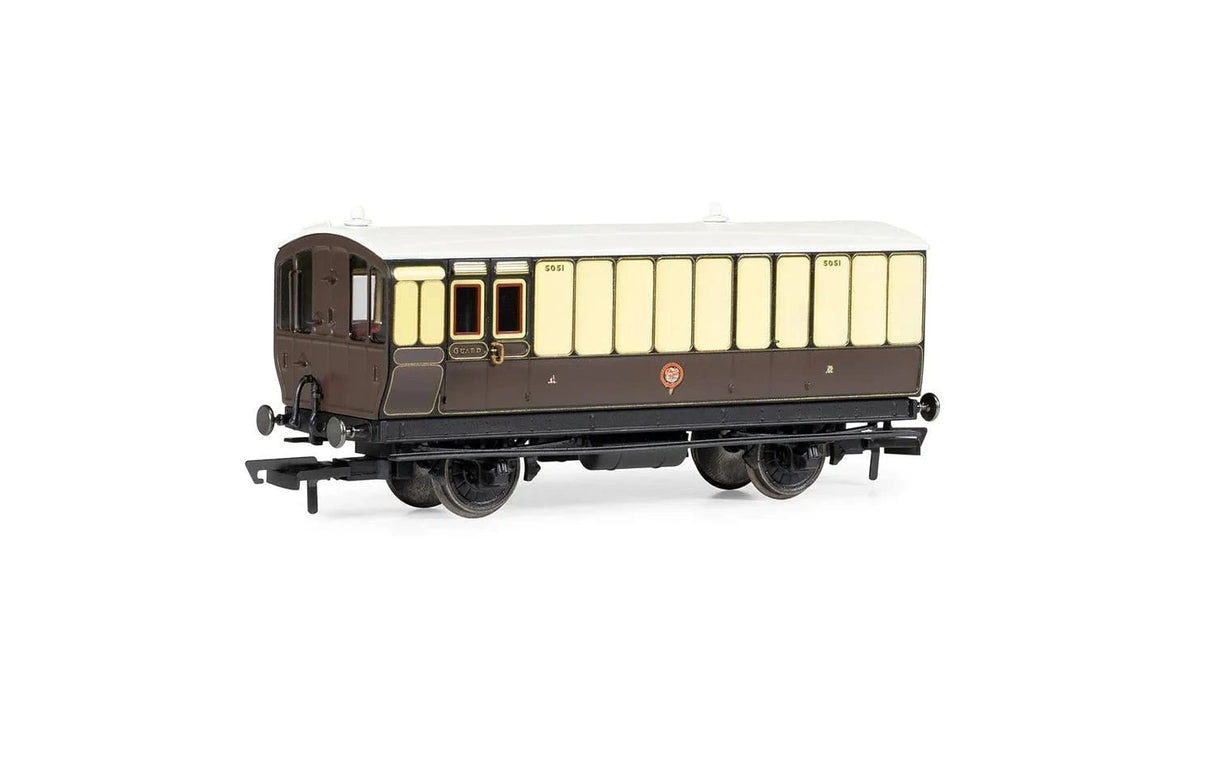 Hornby R40310 OO Scale GWR 4 Wheel Coach Passenger Brake 505 - Era 2/3 - Hobbytech Toys