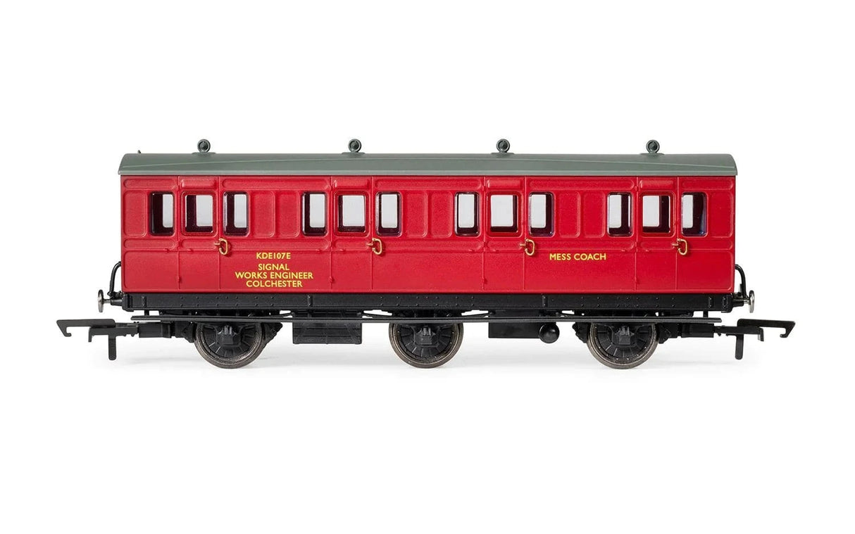 Hornby R40359 OO Scale BR Departmental 6 Wheel Crew Coach KDE107E - Era 8 - Hobbytech Toys