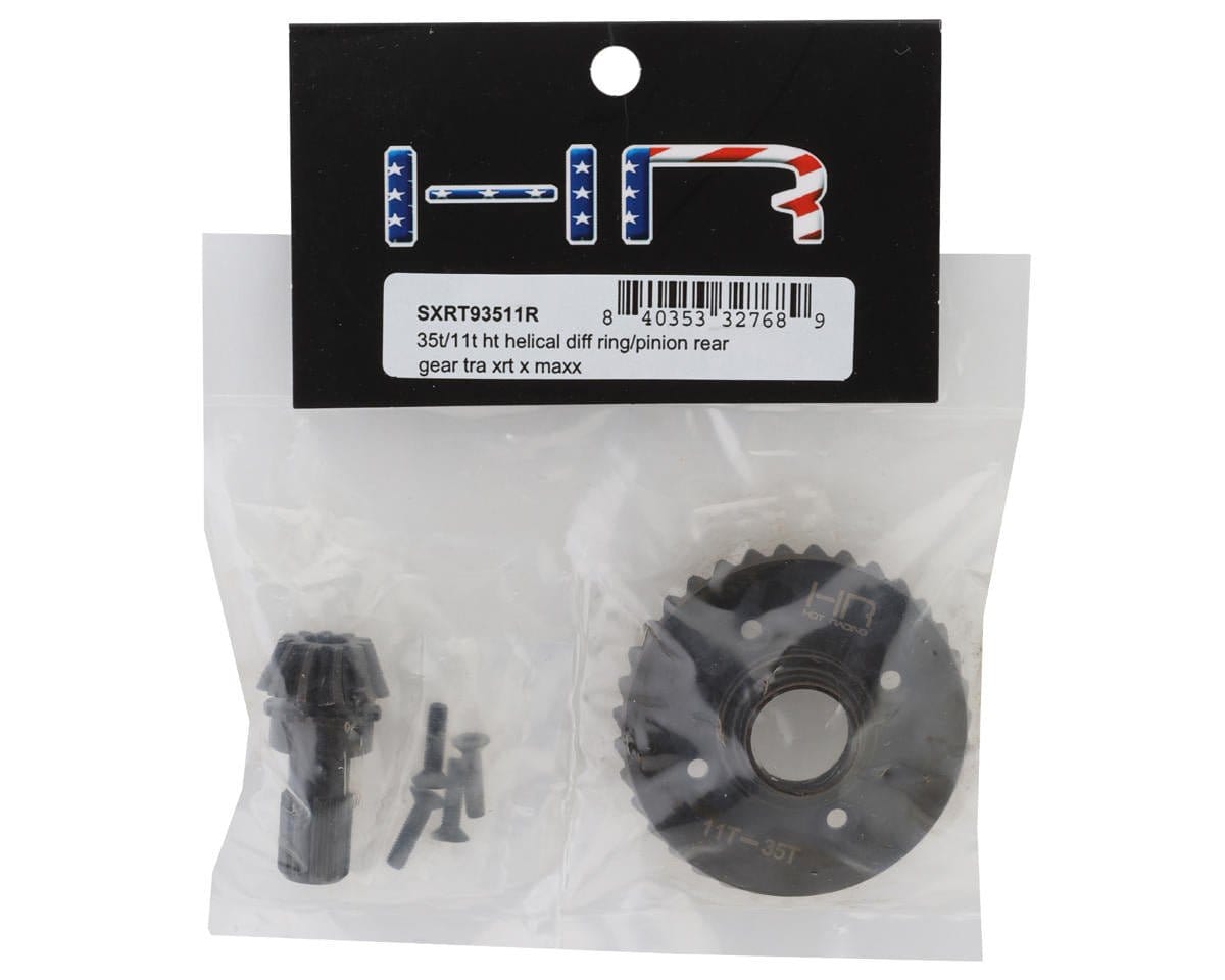 Hot Racing Steel Helical Differential Ring & Pinion Gear for Traxxas X - Max/XRT (Rear) 35/11T - Hobbytech Toys