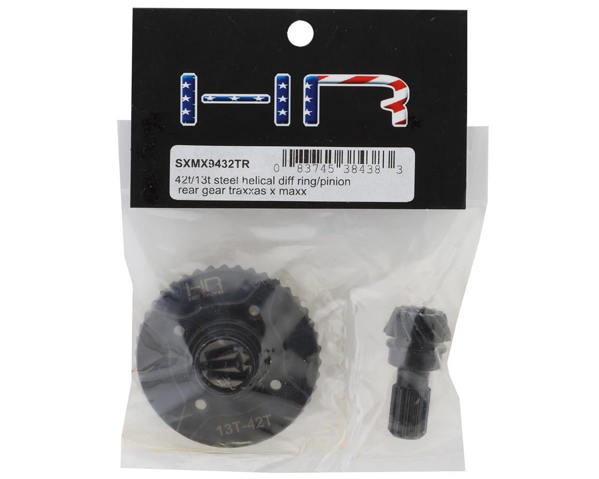 Hot Racing Steel Helical Differential Ring & Pinion Gear for Traxxas X - Max/XRT (Rear) 42T/13T - Hobbytech Toys