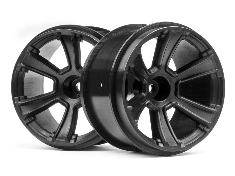 HPI 115327 6 - Shot MT Wheel (Black/2pcs)** - Hobbytech Toys