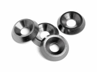 HPI 88008 Cone Washer 3x9x2mm Gunmetal 4pcs