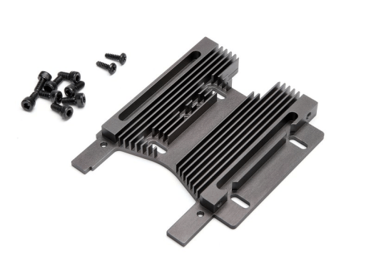 HPI 102359 HD Heatsink Motor Plate 10mm 7075S Gray