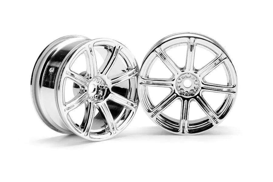 HPI Work Emotion XC8 Wheel 26mm Chrome 3mm Offset 3300