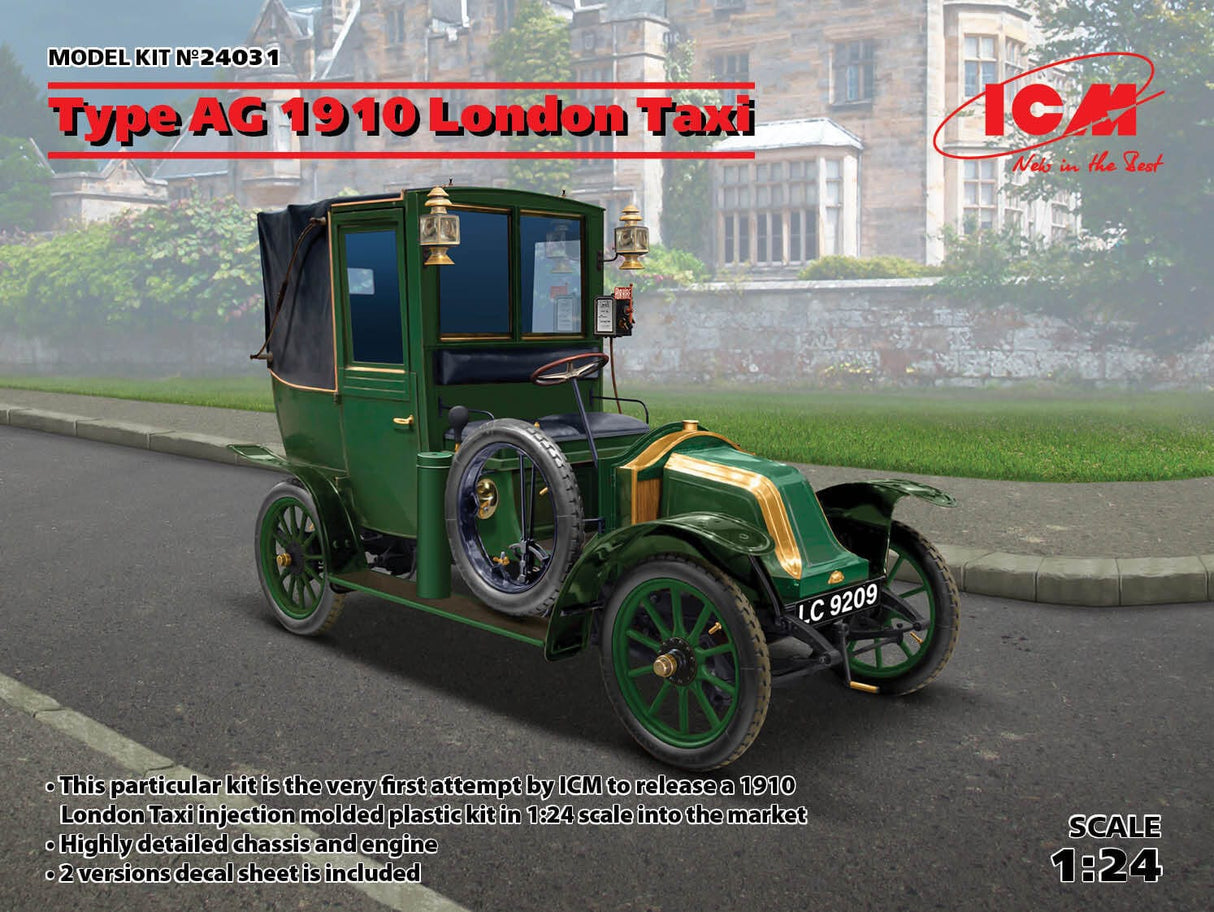 ICM 1/24 Type AG 1910 London Taxi Plastic Model Kit