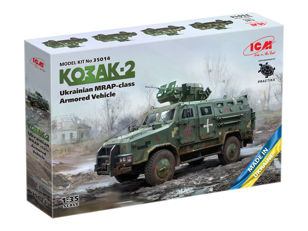 ICM 1/35 Kozak-2 Ukrainian MRAP-class Armored Vehicle Plastic Model Kit