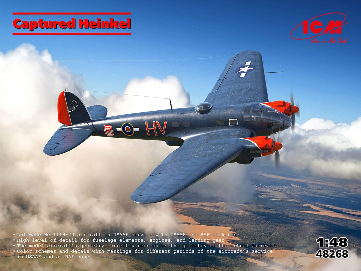 ICM 1/48 Captured Heinkel Plastic Model Kit
