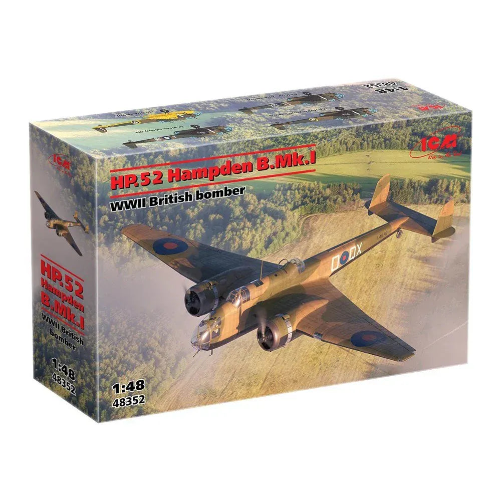 ICM 1/48 HP.52 Hampden B.Mk.I WW II British Bomber Plastic Model Kit