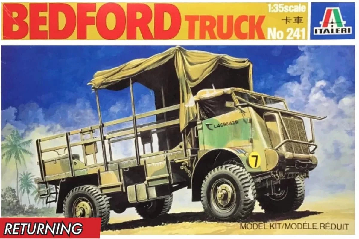 Italeri 0241 1/35 Bedford QL Truck Plastic Model Kit - Hobbytech Toys