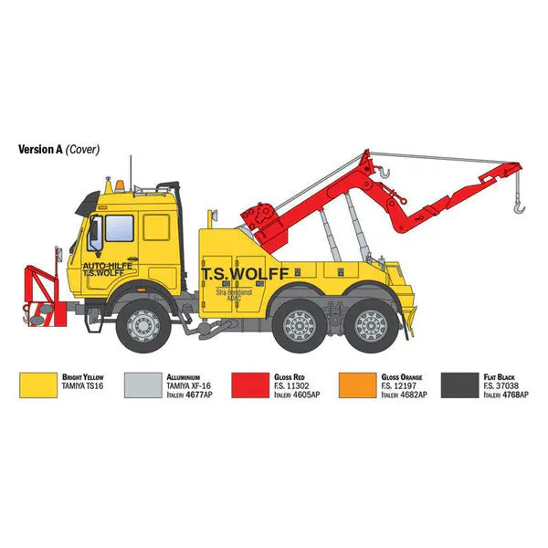 Italeri 1/24 Mercedes-Benz Wrecker Truck Plastic Model Kit