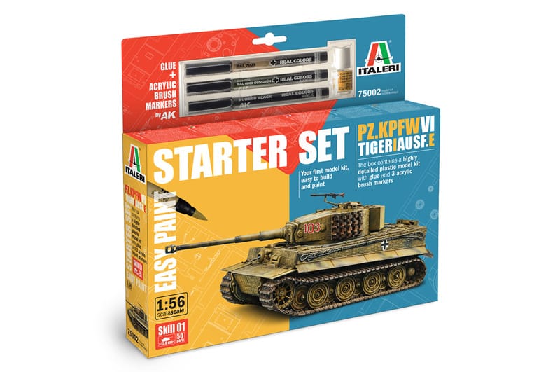 Italeri 1/56 Tiger I Ausf. E Starter Set 75002