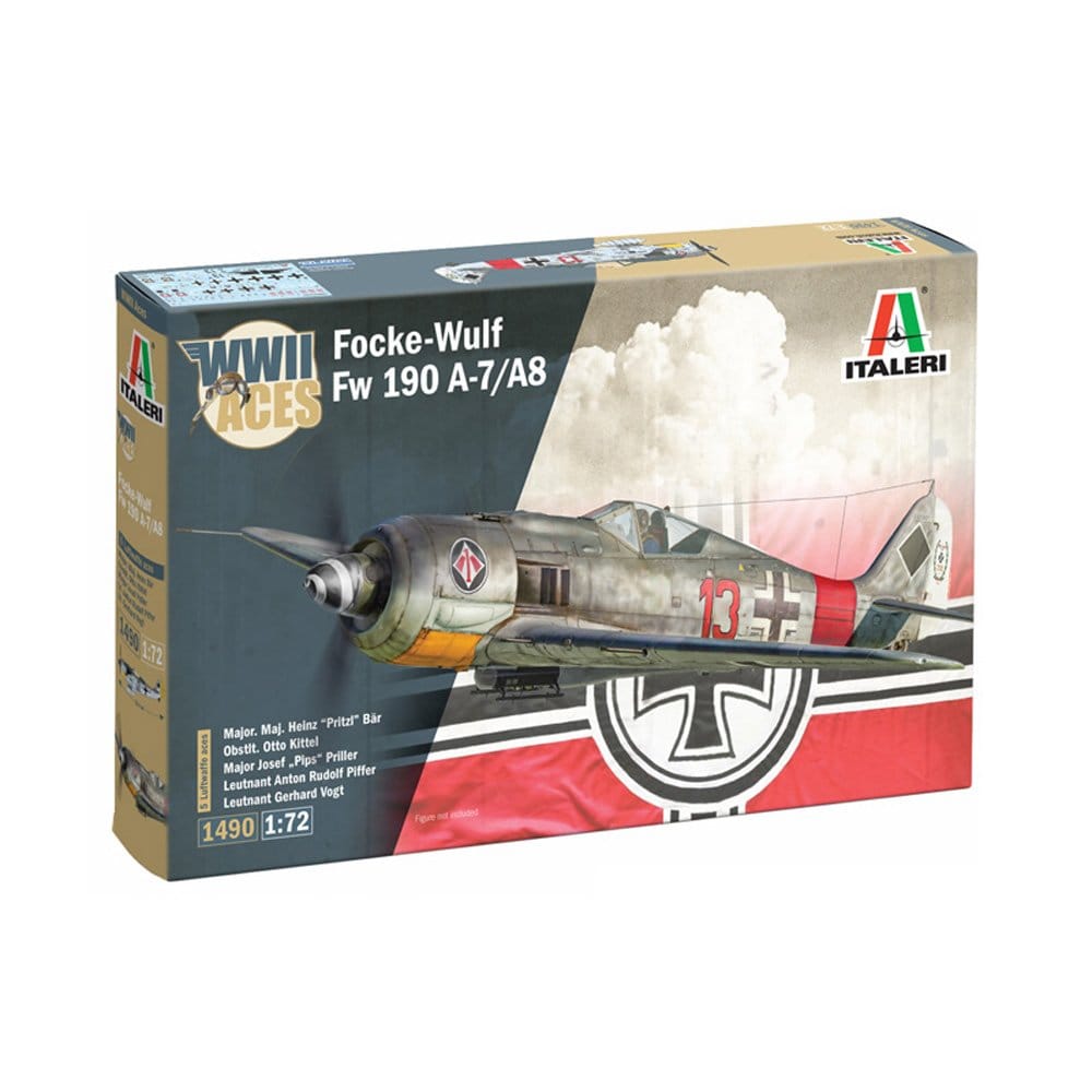 Italeri 1/72 Focke-Wulf Fw 190 A-8/F (WWII Aces) Plastic Model Kit