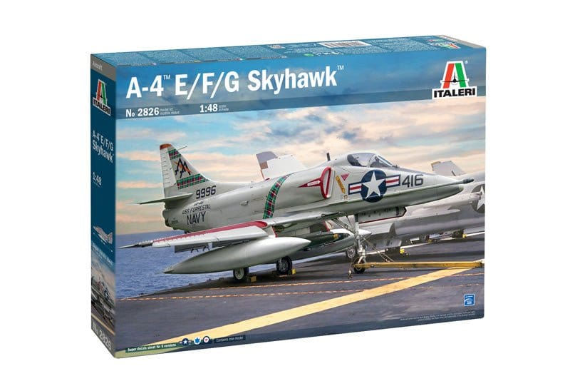 Italeri 2826S 1/48 A - 4 E/F/G Skyhawk Plastic Model Kit - Hobbytech Toys