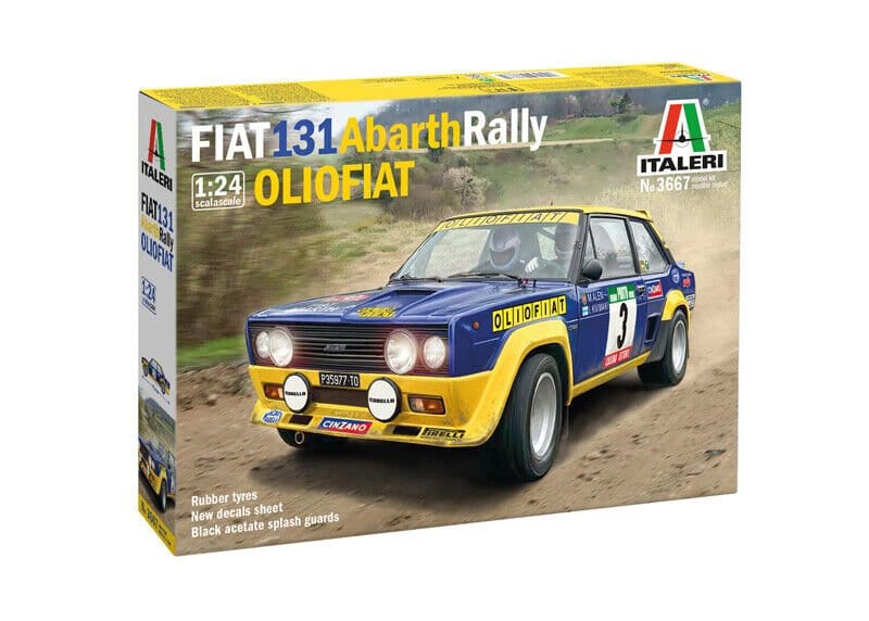 Italeri 3667 1/24 Fiat 131 Abarth Rally OLIO FIAT Plastic Model Kit - Hobbytech Toys