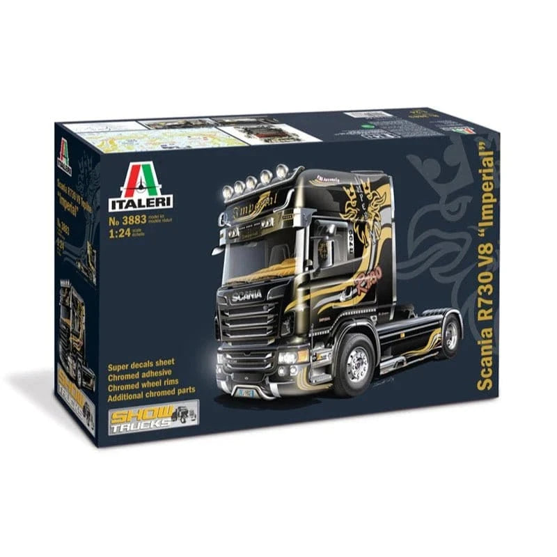 Italeri 3883S 1/24 Scania R V8 Topline Imperial Plastic Model Truck Kit - Hobbytech Toys