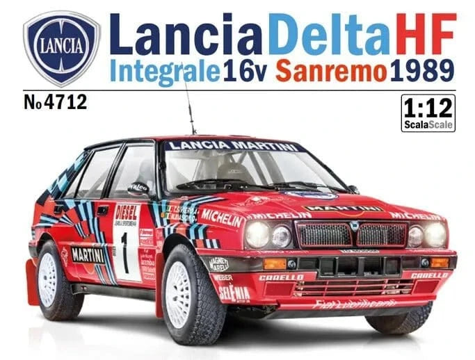 Italeri 4712 1/12 Lancia DELTA 16V HF integrale Sanremo 1989 Plastic Model Kit - Hobbytech Toys