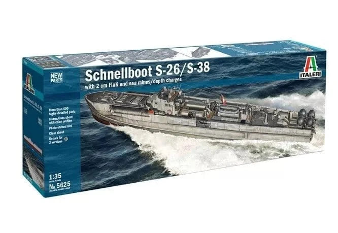 Italeri 5625 1/35 Schnellboot S - 26/S - 38 Plastic Model Kit - Hobbytech Toys
