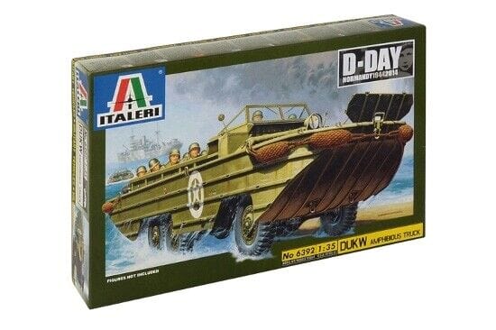 Italeri 6392 1/35 DUKW Amphibious Truck Plastic Model Kit - Hobbytech Toys