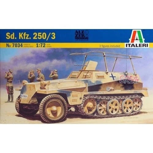 Italeri 7034 1/72 Sd.Kfz. 250/3 Plastic Model Kit - Hobbytech Toys