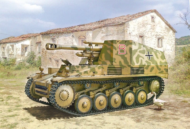 Italeri 7061S 1/72 SD.KFZ 124 Wespe 10.5cm Leichte Feldhaubitze Plastic Model Kit - Hobbytech Toys