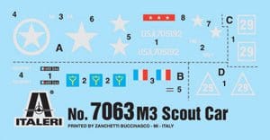 Italeri 7063S 1/72 M3A1 Scout Car Plastic Model Kit - Hobbytech Toys