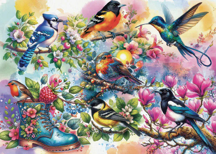 JaCaRou Lovely Feathered Beauties 1000pc Jigsaw Puzzle