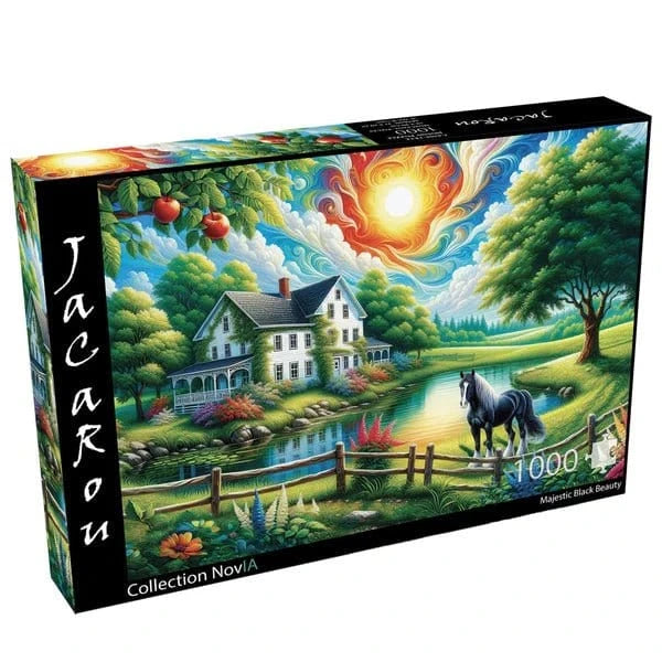 JaCaRou Majestic Black Beauty 1000pc Jigsaw Puzzle - Hobbytech Toys