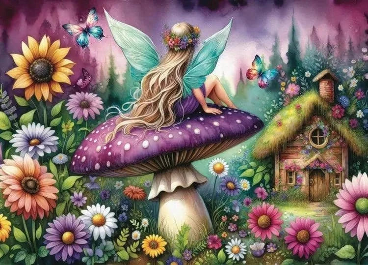 JaCaRou Purple Mushroom Rest 1000pc Jigsaw Puzzle - Hobbytech Toys