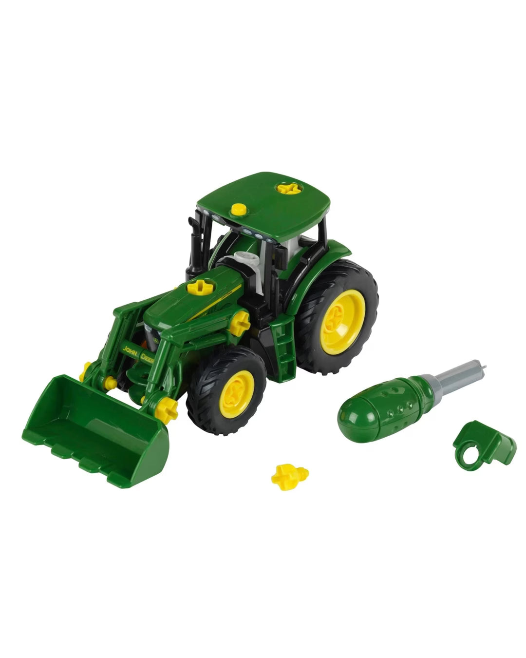 John Deere 6215R Buildable Tractor With Front Loader Toy