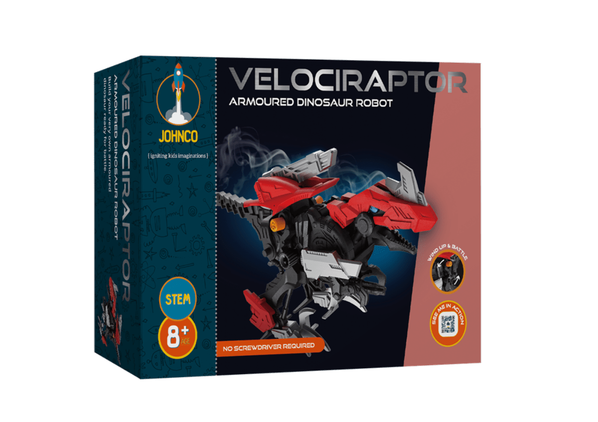 Johnco Velociraptor Armoured Dinosaur Kit - Hobbytech Toys