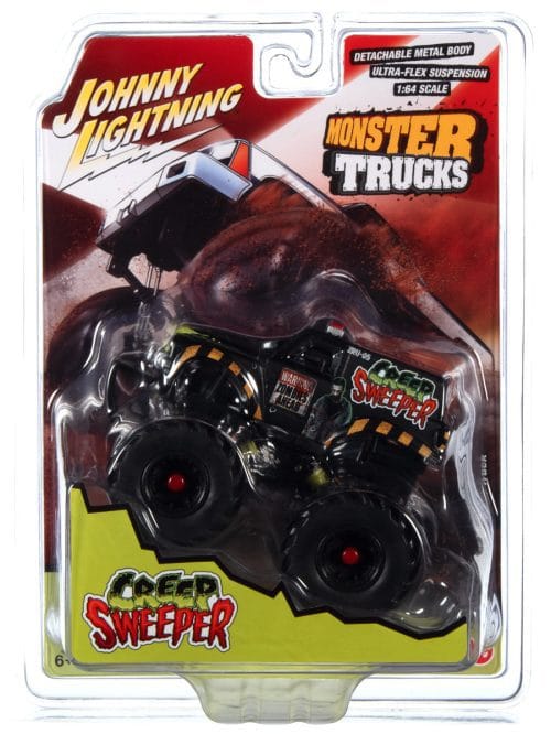 Johnny Lightning JLSP310 Creep Sweeper Zombie Response Unit black tire edition 1/64 monster truck