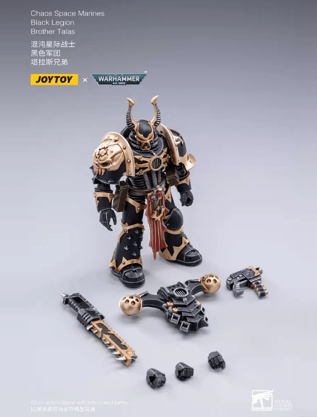 Joy Toys Warhammer Collectibles: 1/18 Scale Black Legion Chaos Brother Talas - Hobbytech Toys