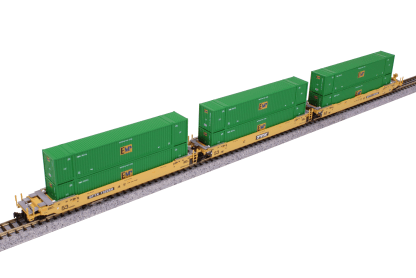 Kato N Scale MAXI-IV BNSF Old Logo 3-Car with EMP Containers