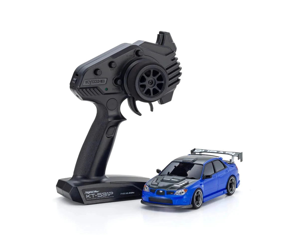 Kyosho Mini-Z Subaru Impreza WRX w/ GT Wing Blue AWD MA-020 Readyset