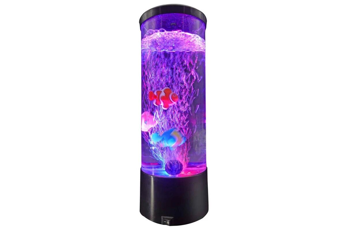 Landmark 29cm LED Bubble Fish Lamp - Assorted Colors (1)