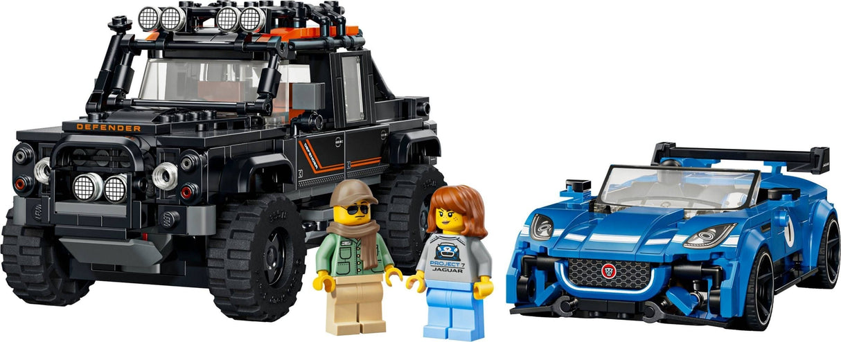 LEGO Speed Champions Jaguar Project 7 & Land Rover Defender 77264 front of box