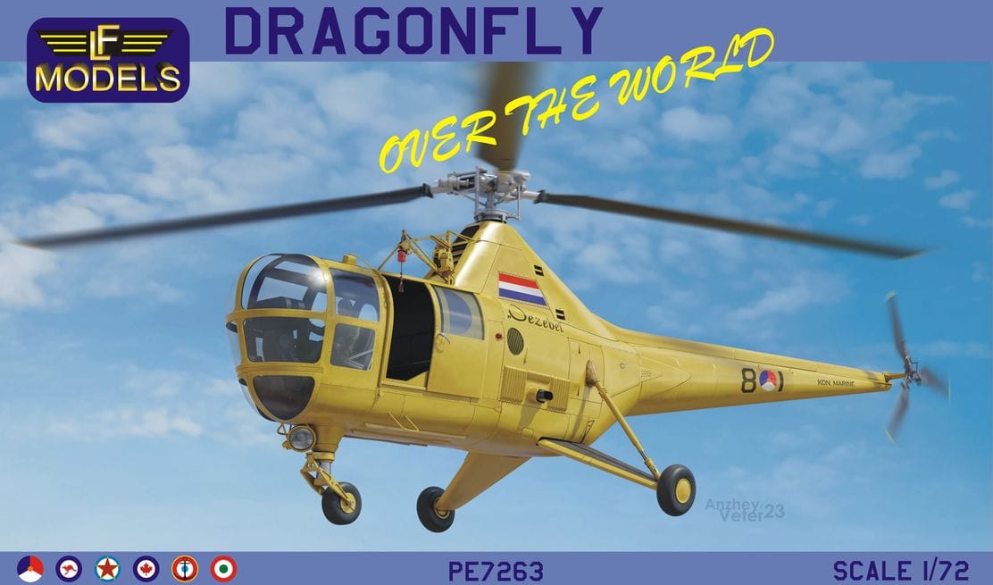 LF Models 1/72 Dragonfly Over The World Plastic Model Kit - Aus Decals