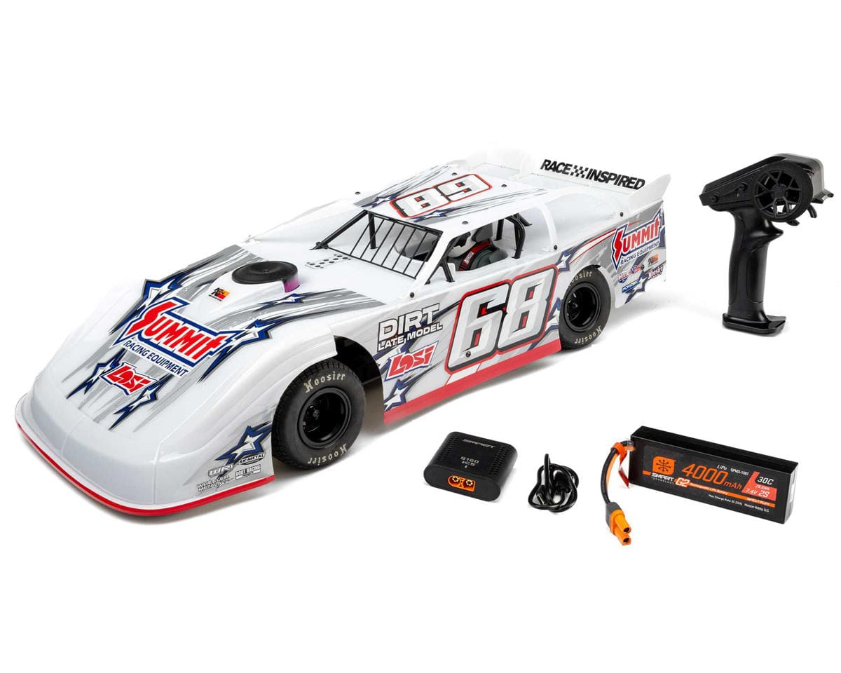 Losi 1/10 22S Dirt Late Model 2WD RTR Dirt Oval Summit Racing - White (Batt & Charger Included)