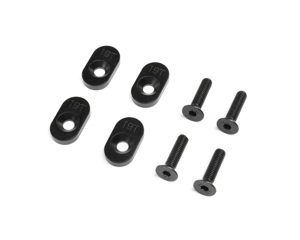 Losi 19T Engine Mount Insert and Screws, Black, 4pcs, DBXL 2.0 - genuine Losi product LOS252137