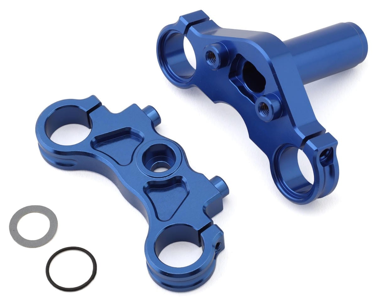 Losi Aluminium Triple Clamp Set, Blue, ProMoto-MX/SM - genuine Losi product LOS364003